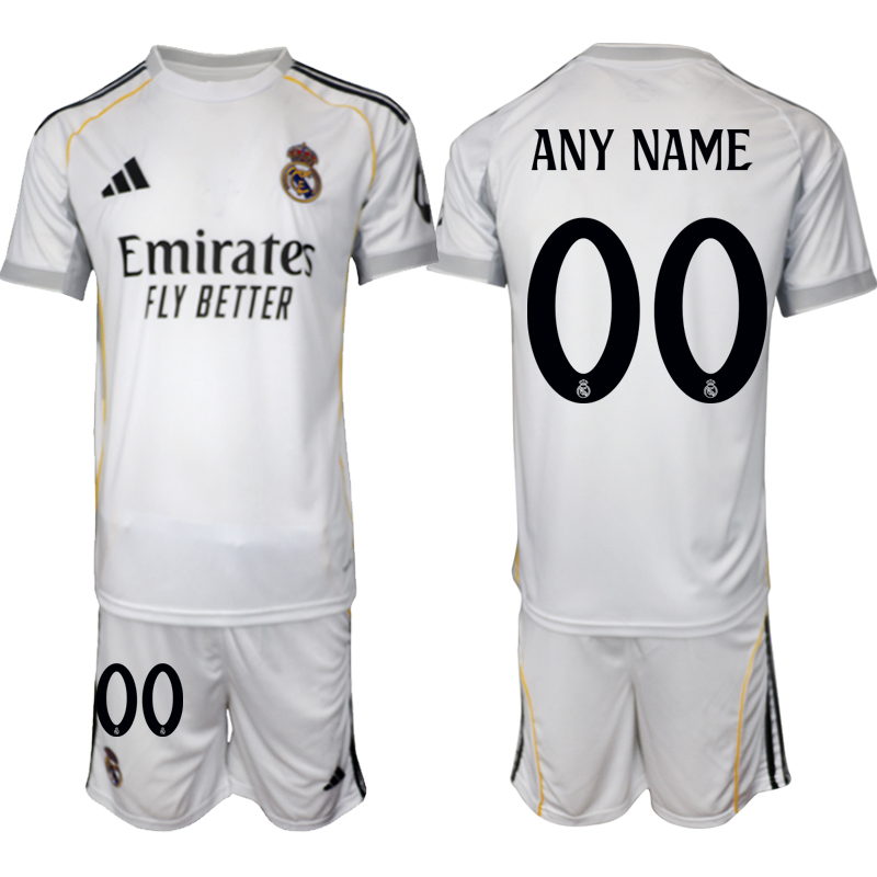 Men 2025-2026 Club Real Madrid home White customized Soccer Jersey->real madrid jersey->Soccer Club Jersey